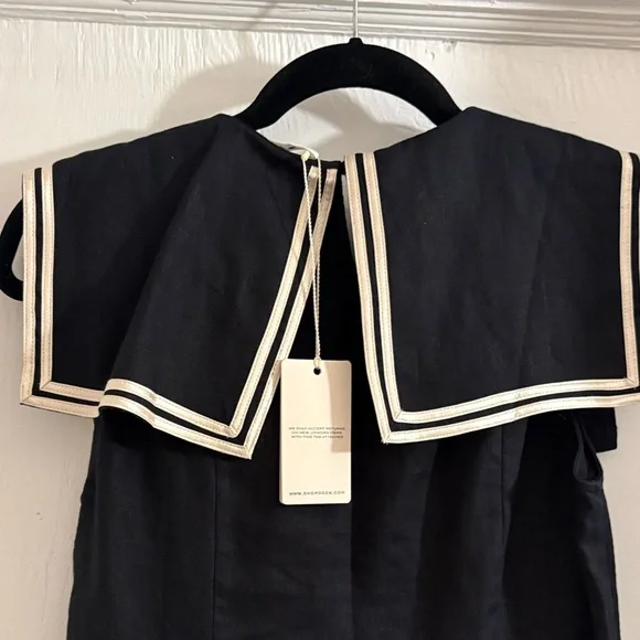 Doen Monroe Black Linen Sailor Dress - Picture 6 of 12